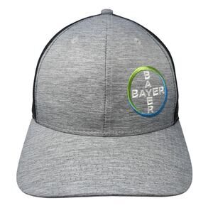 Bayer Snapback Trucker Hat Gray One Size Adjustable Mesh Back Quake City Caps